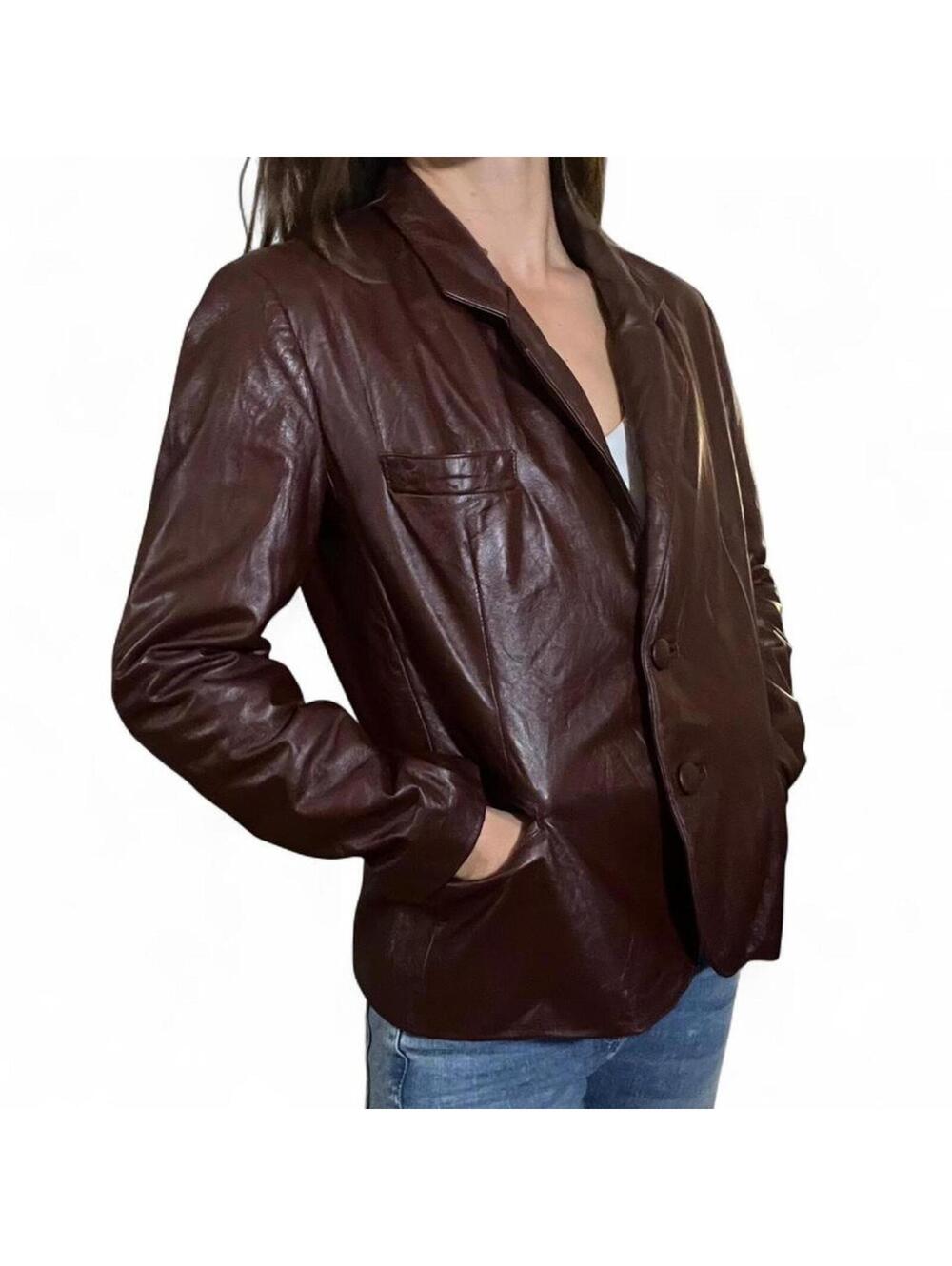 Burgundy Genuine Leather Jacket
